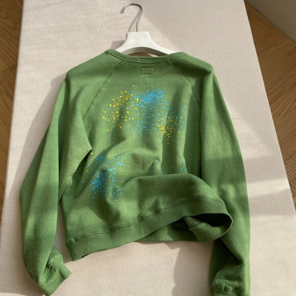 Mother Green Print Crew Neck Sweatshirt - Picture 3 of 8